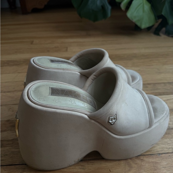 Naked Wolfe Shoes - Naked Wolfe Beige Platform